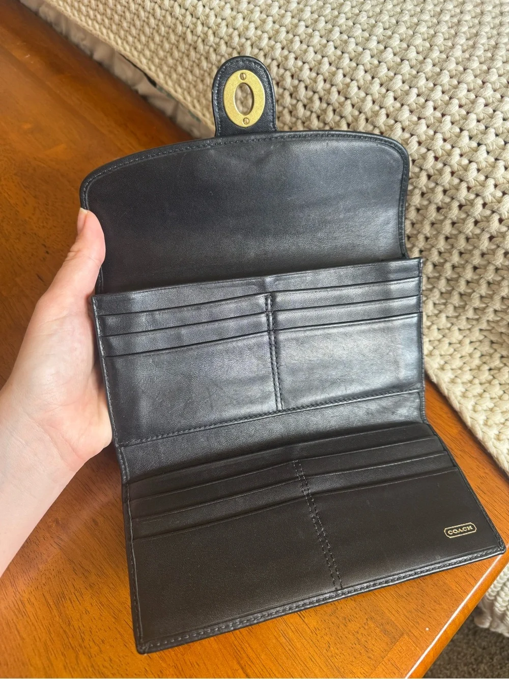 Vintage Coach Legacy Turn Lock Envelope Wallet